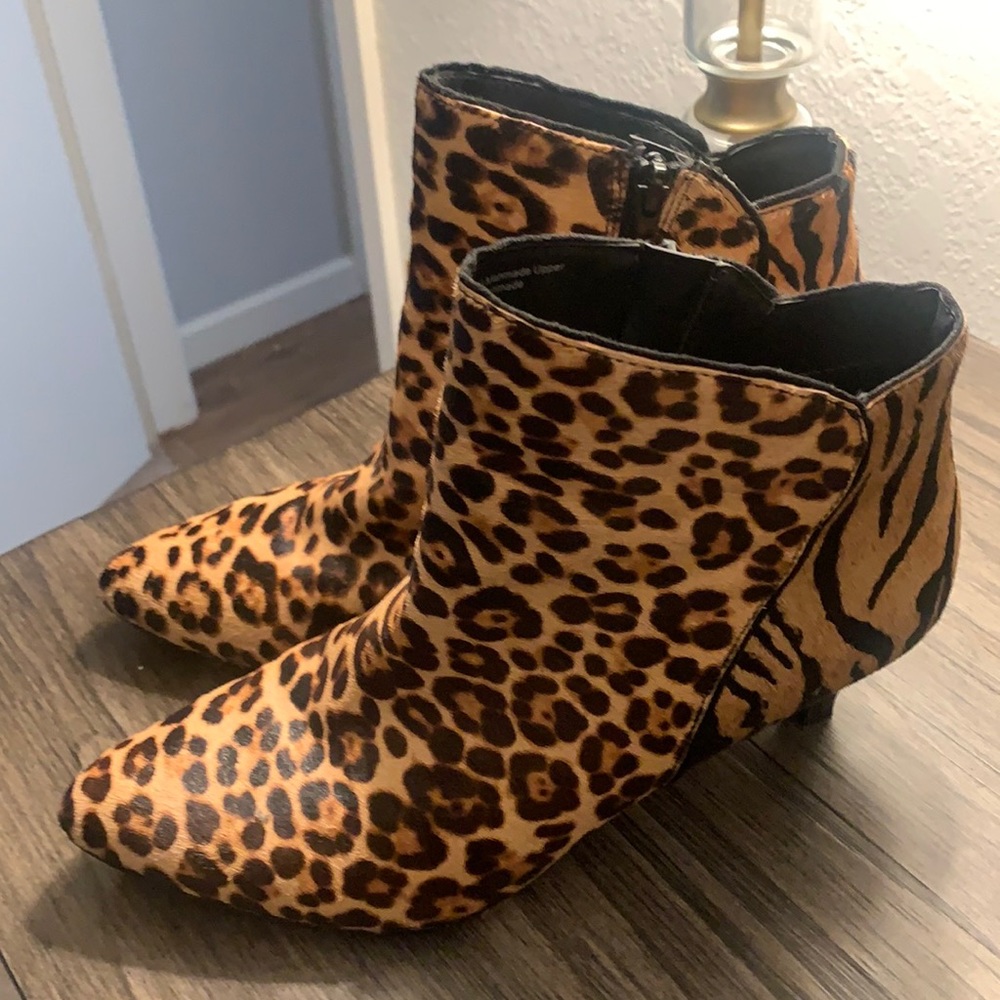 Alfani Animal print heeled booties
